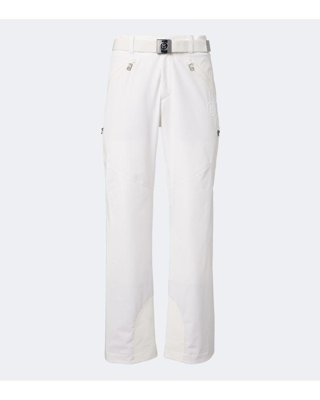 Bogner White Tim Belted Ski Pants for men