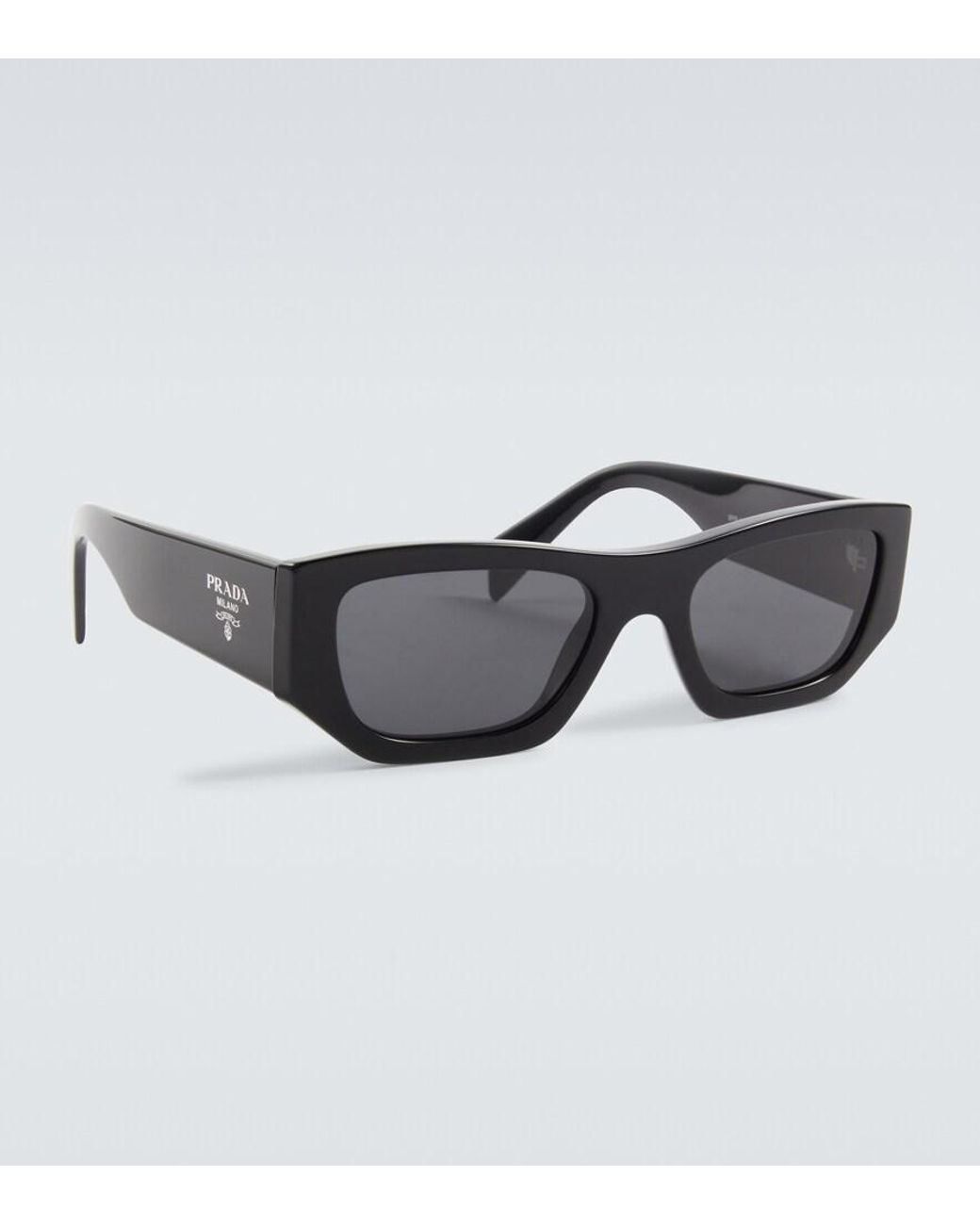 Prada Black Rectangular Sunglasses for men