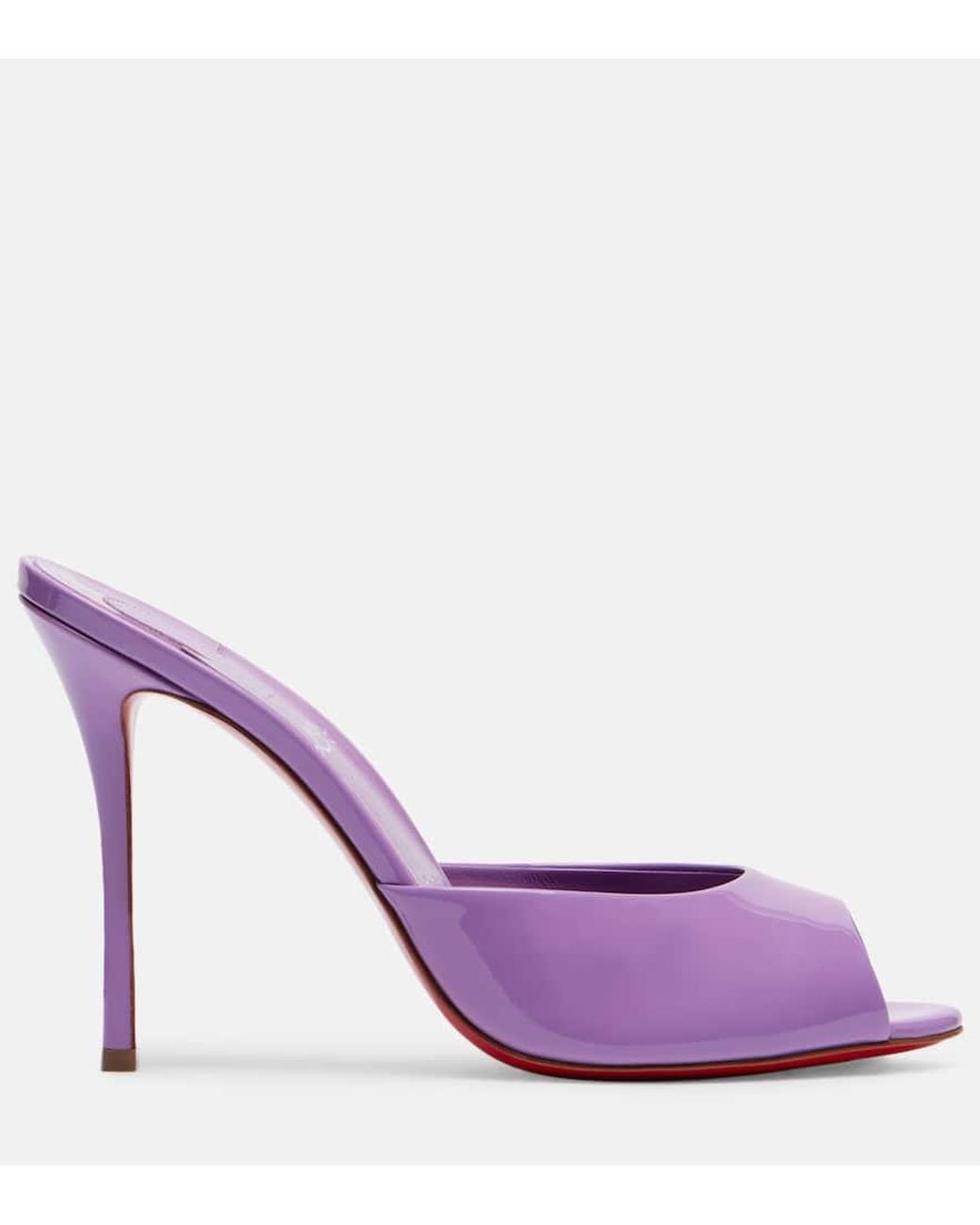Christian Louboutin Purple Me Dolly 100 Patent Leather Mules