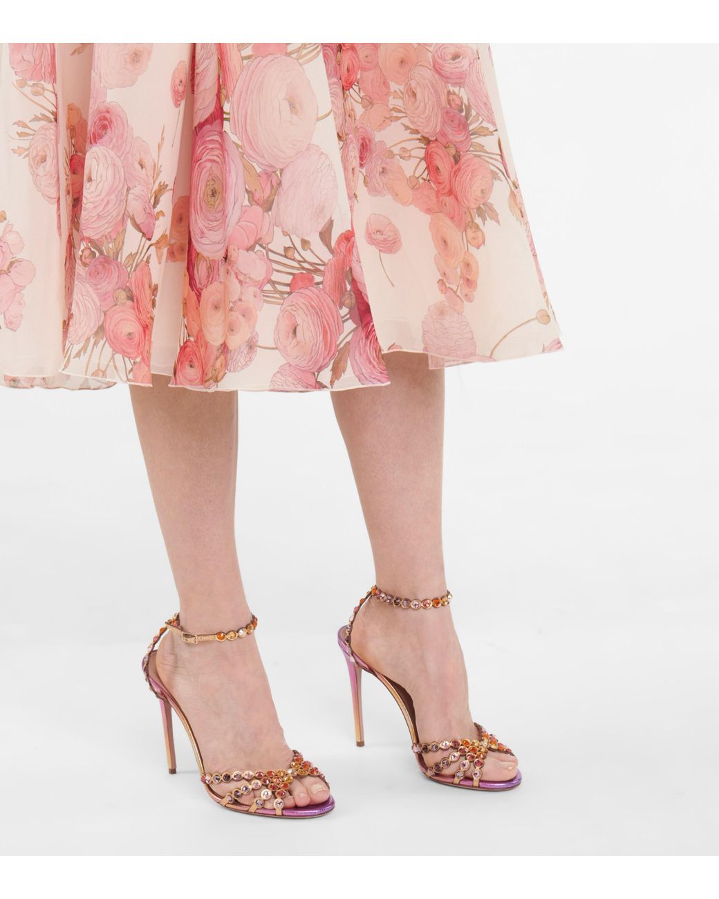 Aquazzura Tequila 105 Embellished Leather Sandals Lyst