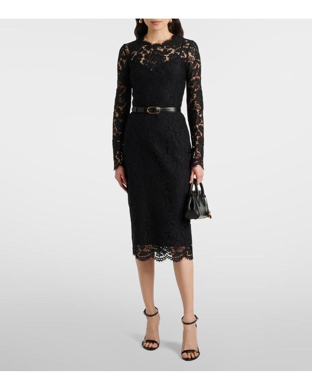 knee length dresses for ladies DOLCE & GABBANA SS2019 BLACK BONDAGE LACE-UP CORSET MIDI DRESS –  Numero13Vintage main image 1