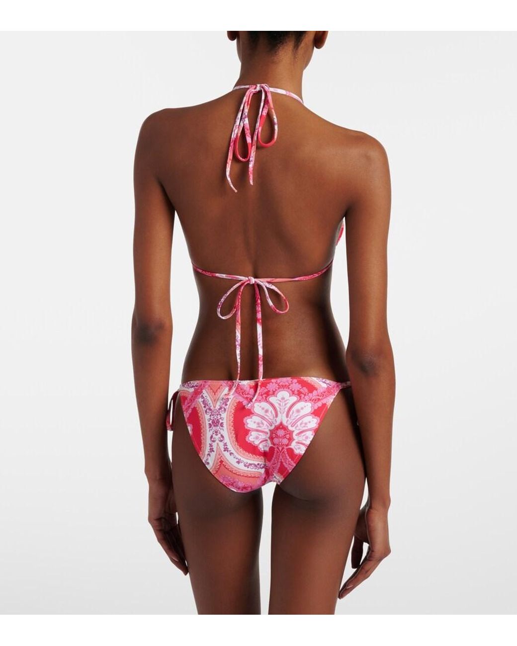 Melissa Odabash Pink Bedrucktes Bikini-Oberteil Cancun