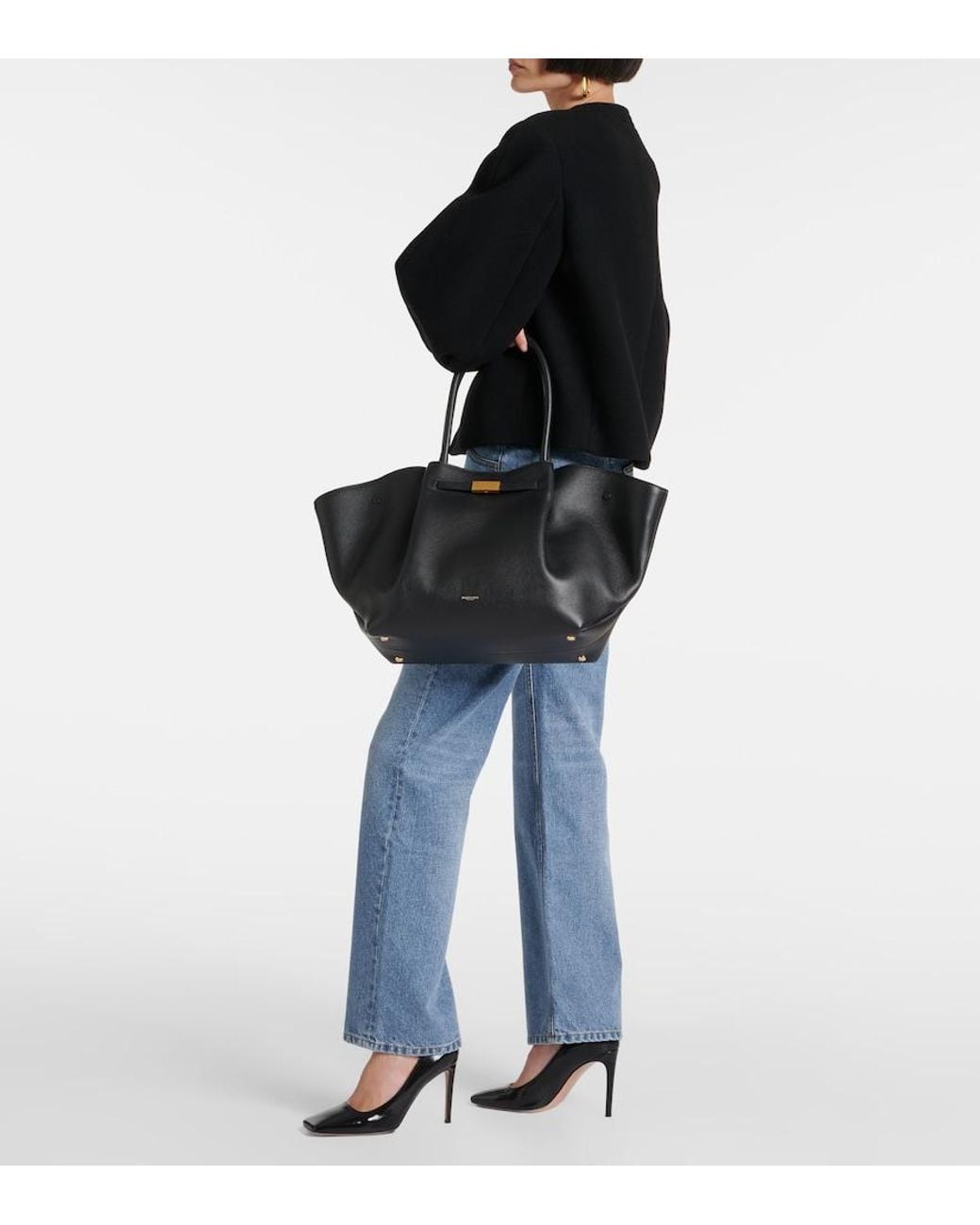 DeMellier London Black The New York Leather Tote Bag