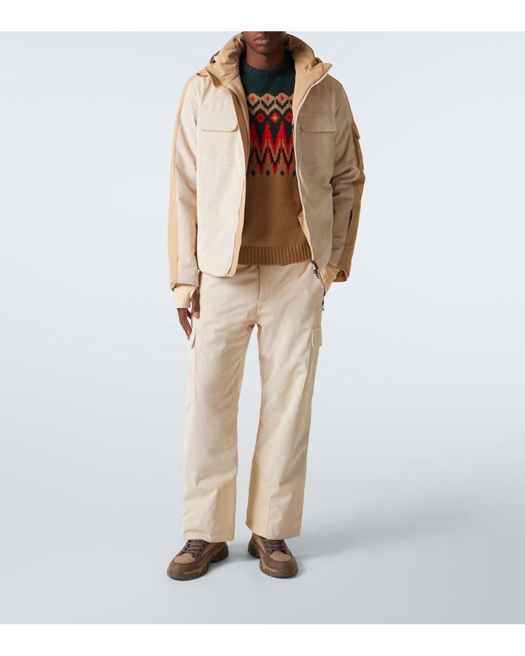 Bogner Orange Ron Fair Isle Cashmere Sweater for men