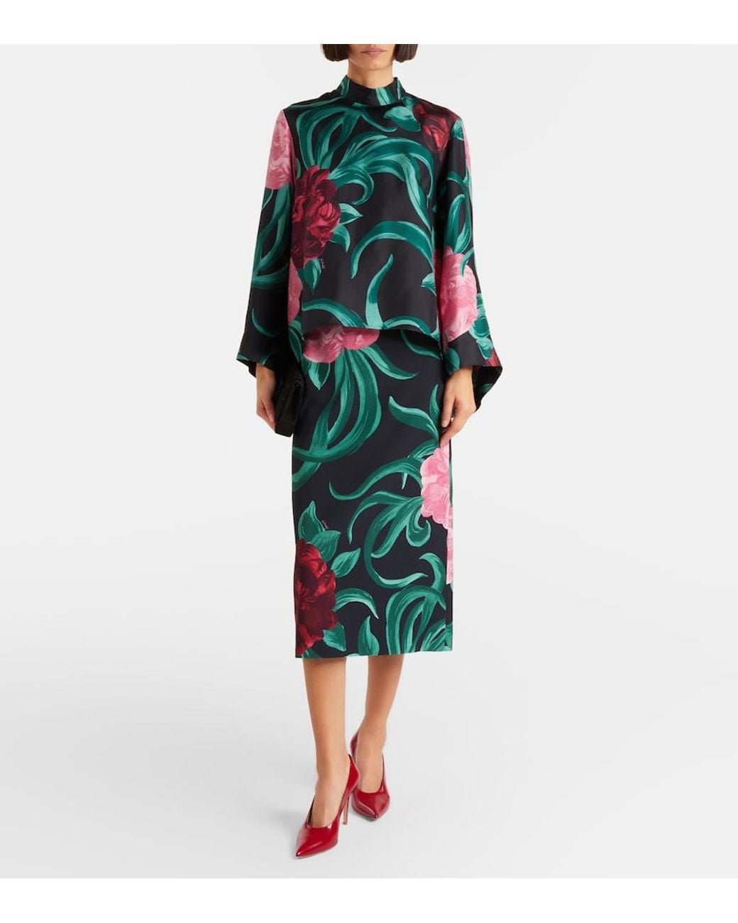 Top Make An Exit En Soie A Fleurs LaDoubleJ en coloris Green