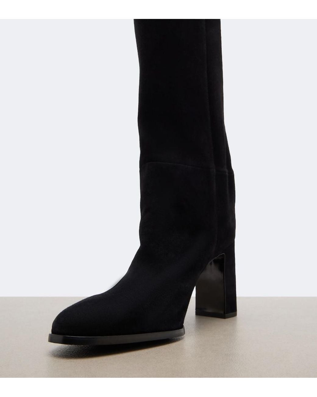 Jimmy Choo Black Caly Suede Over-The-Knee Boots
