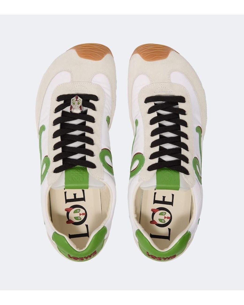 Loewe Green Apos;S Ballet Runner 2.0 Nylon And Calfskin Sneakers for men