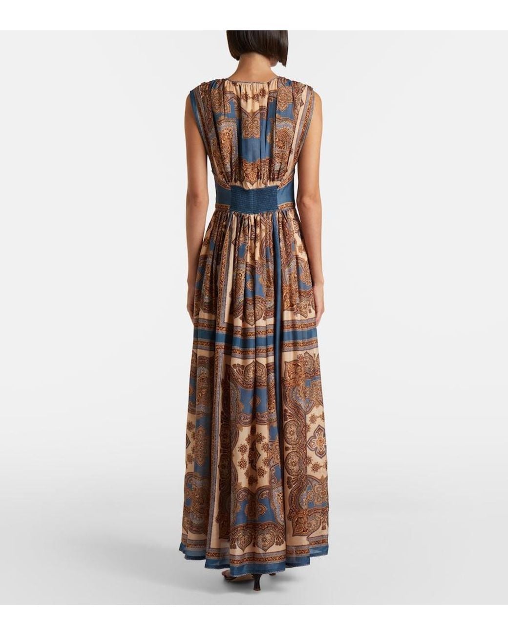 Zimmermann Brown Mahon Printed Silk Maxi Dress