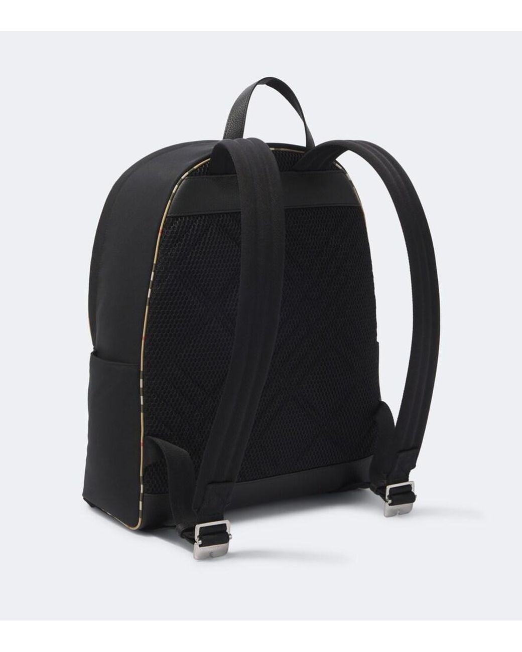 Burberry Black Check Backpack for men