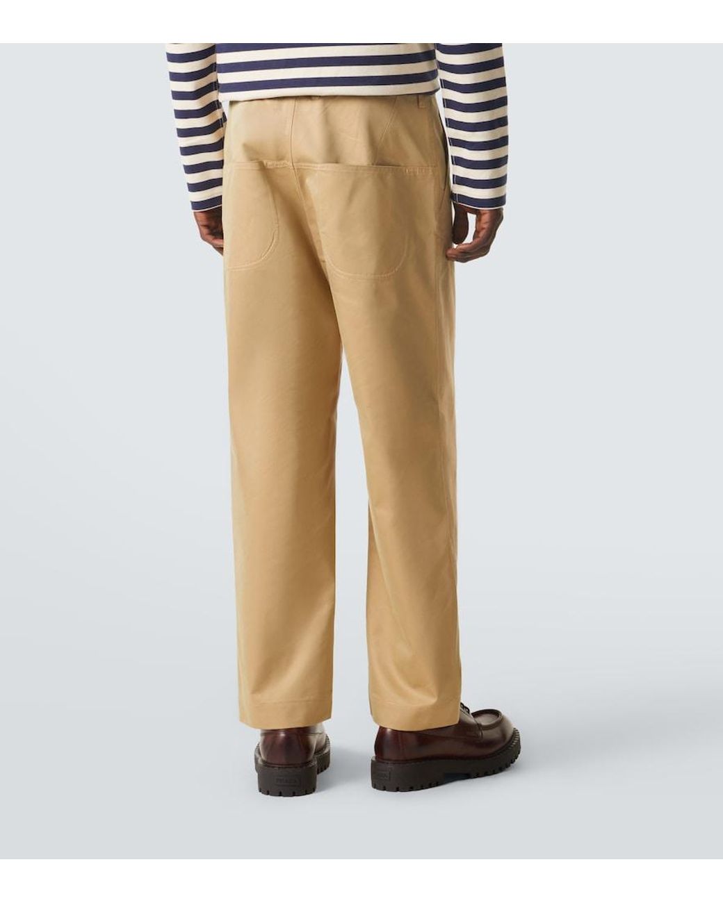Junya Watanabe Natural Cotton-Blend Straight Pants for men