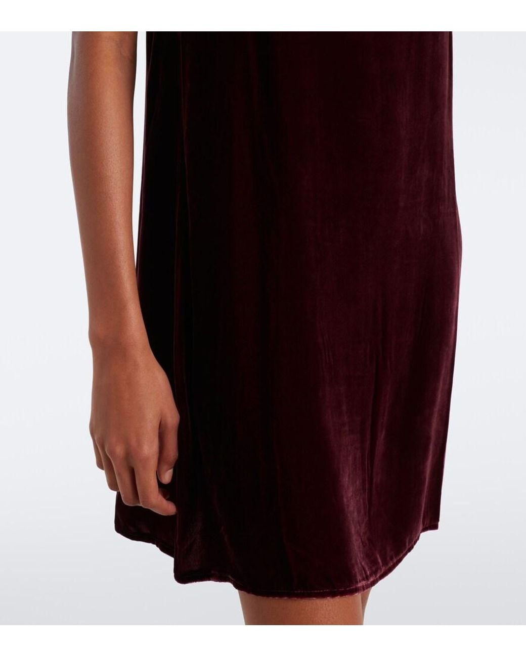 Asceno Purple Forio Velvet Minidress