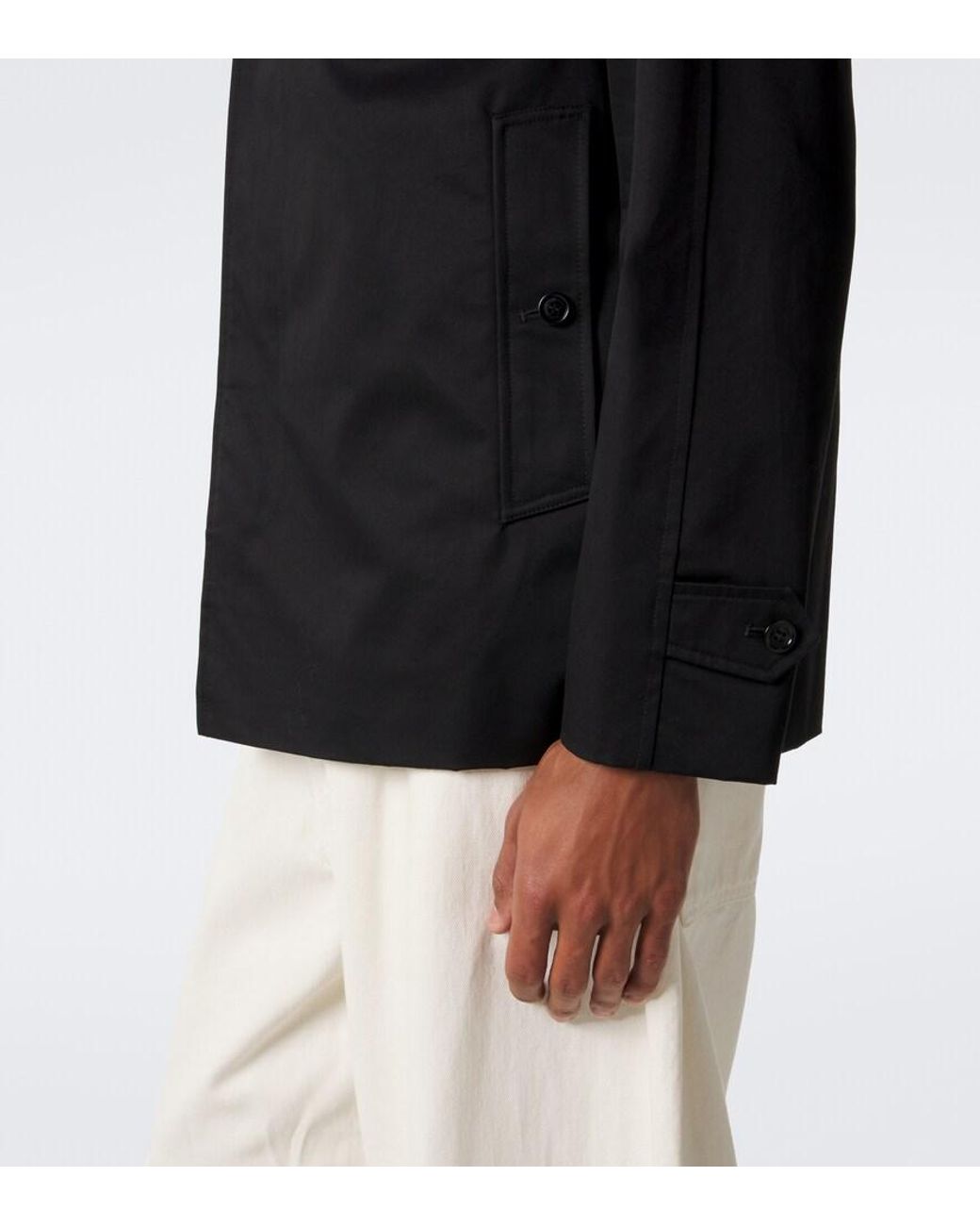 Burberry Black Cotton Jacket for men