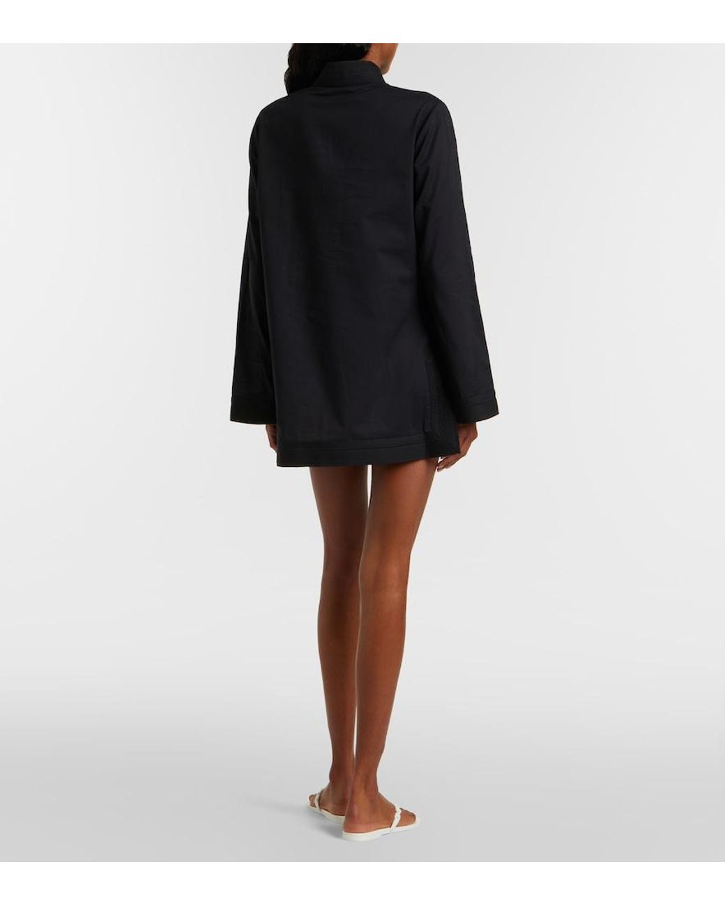 Tory Burch Black Cotton Poplin Tunic