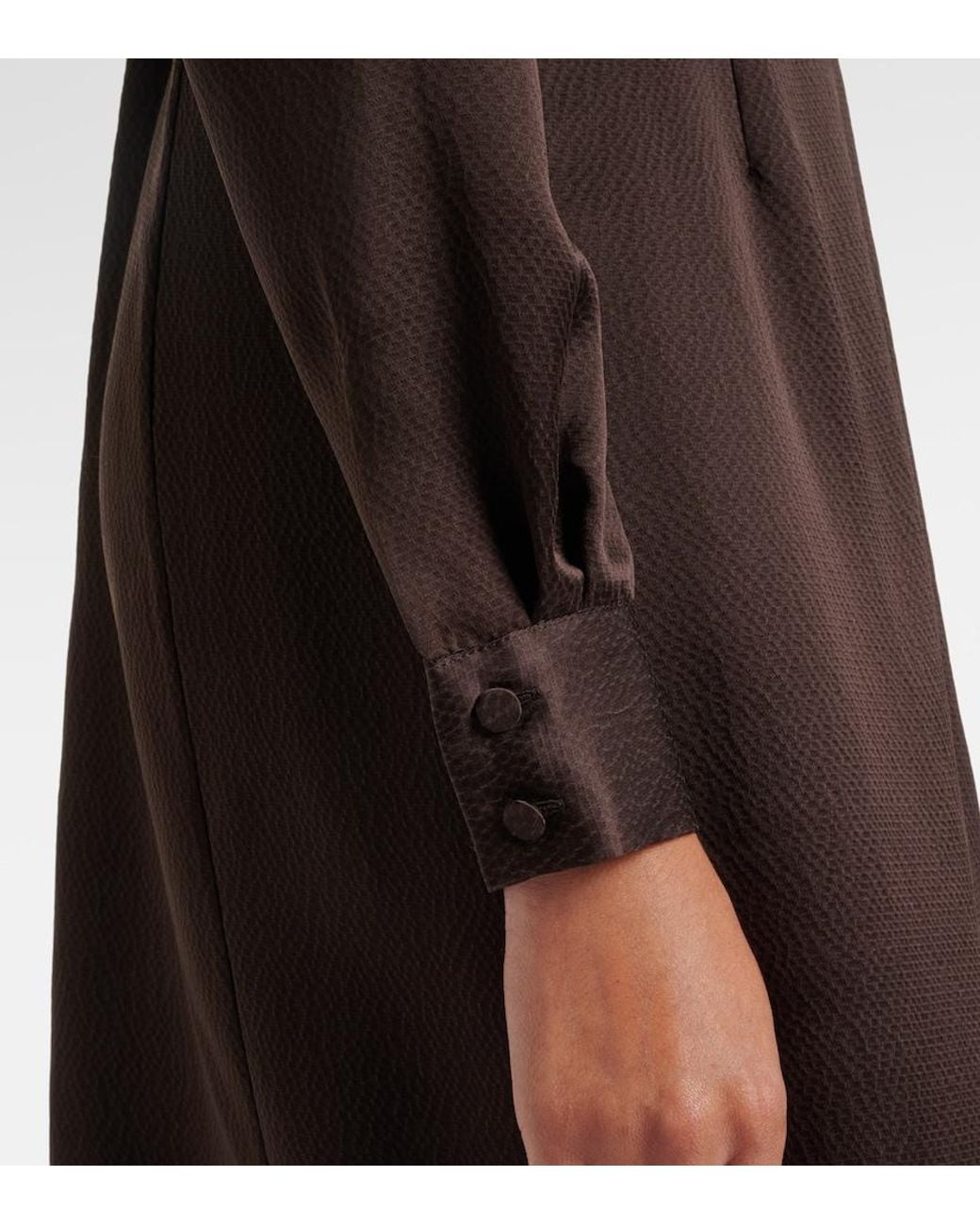 Gabriela Hearst Black Josef Belted Silk Midi Dress
