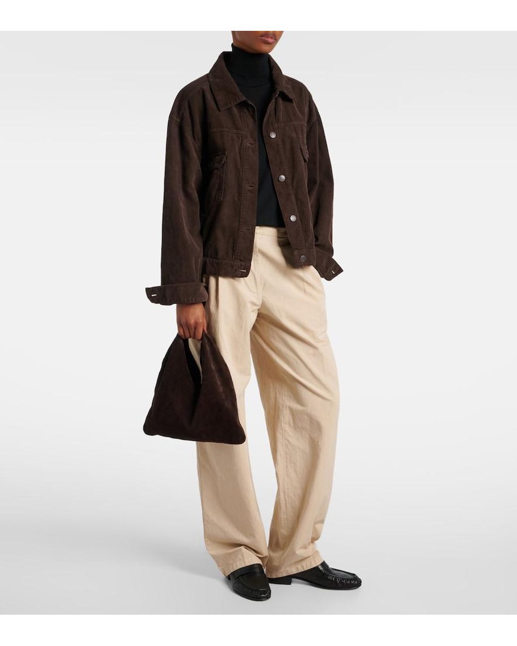 The Row Black Bindle Small Suede Top-Handle Bag