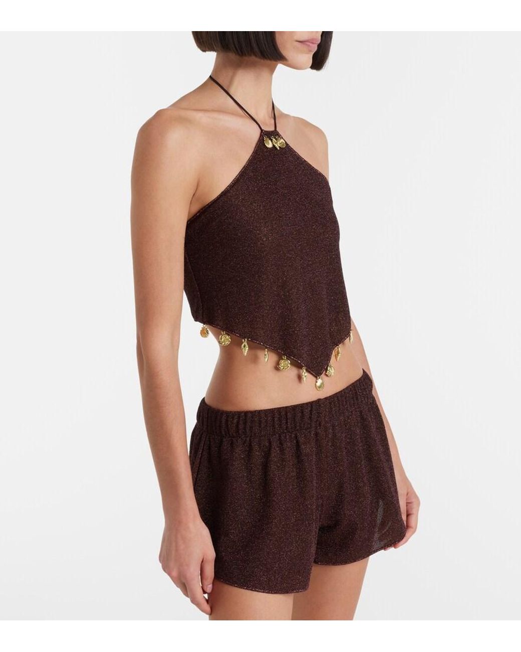 Oseree Brown Lumiere Shorts