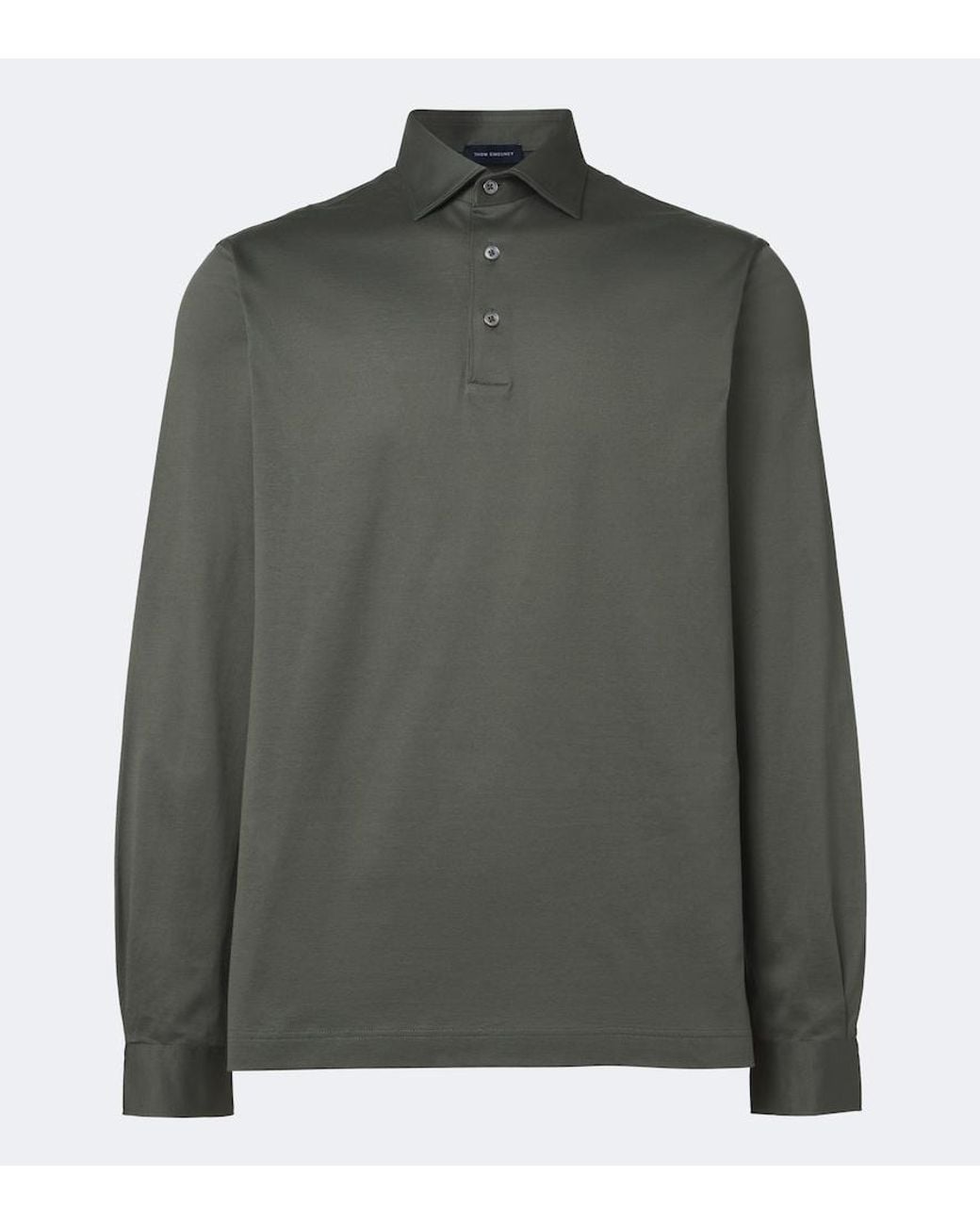 Thom Sweeney Green Cotton Jersey Polo Shirt for men