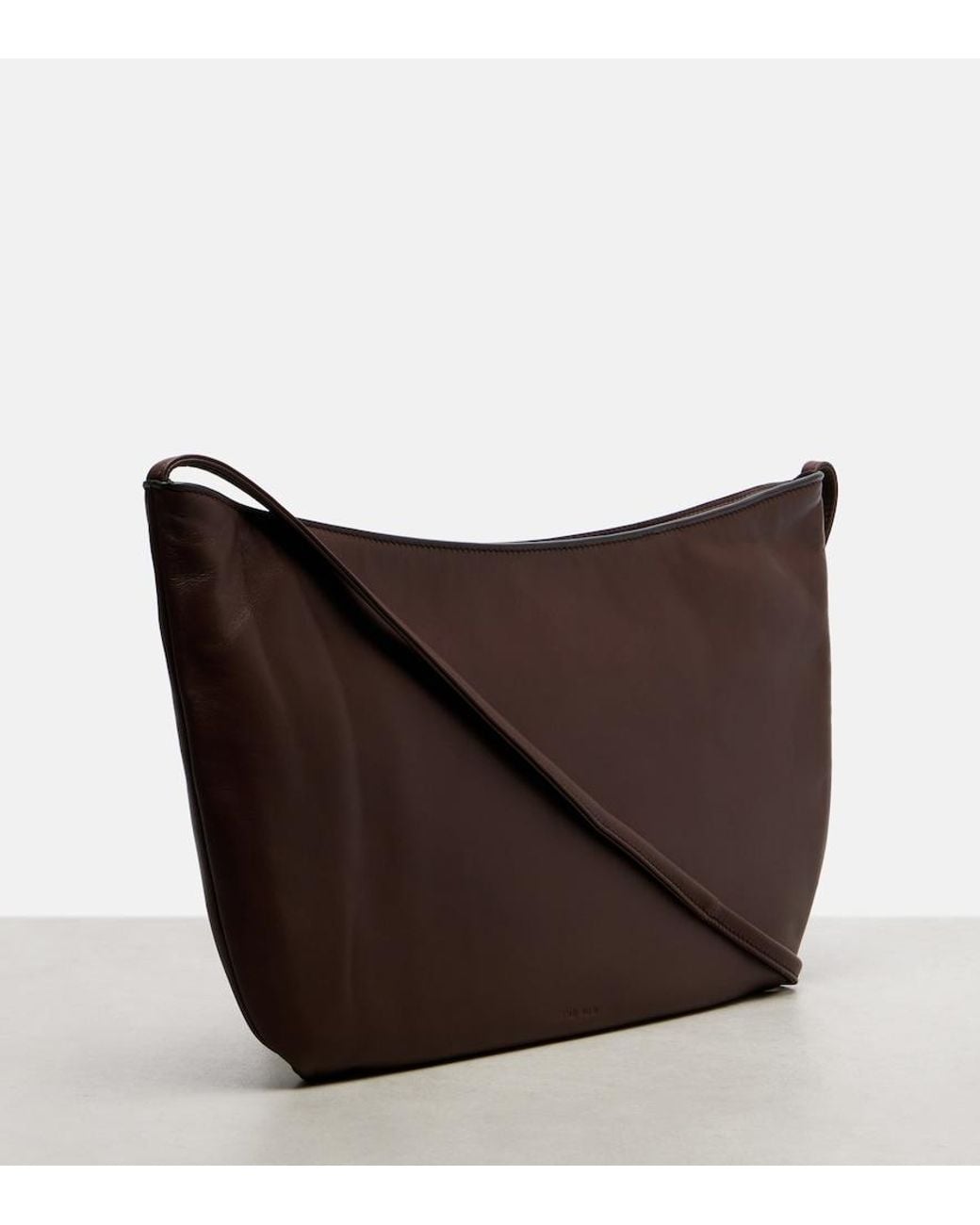 The Row Brown Schultertasche Ew Izzy Medium Aus Leder