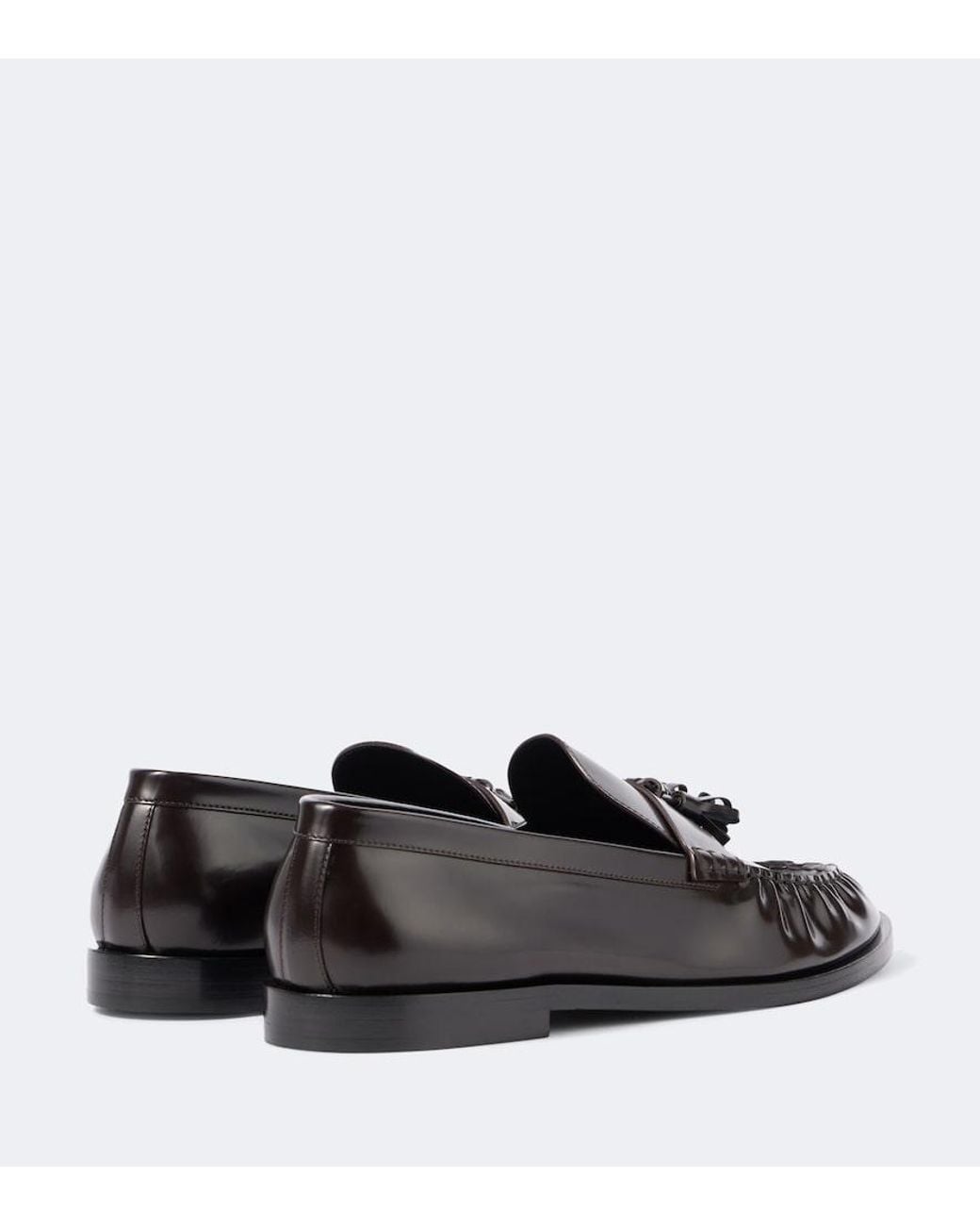 The Row Black Classic Leather Loafers for men