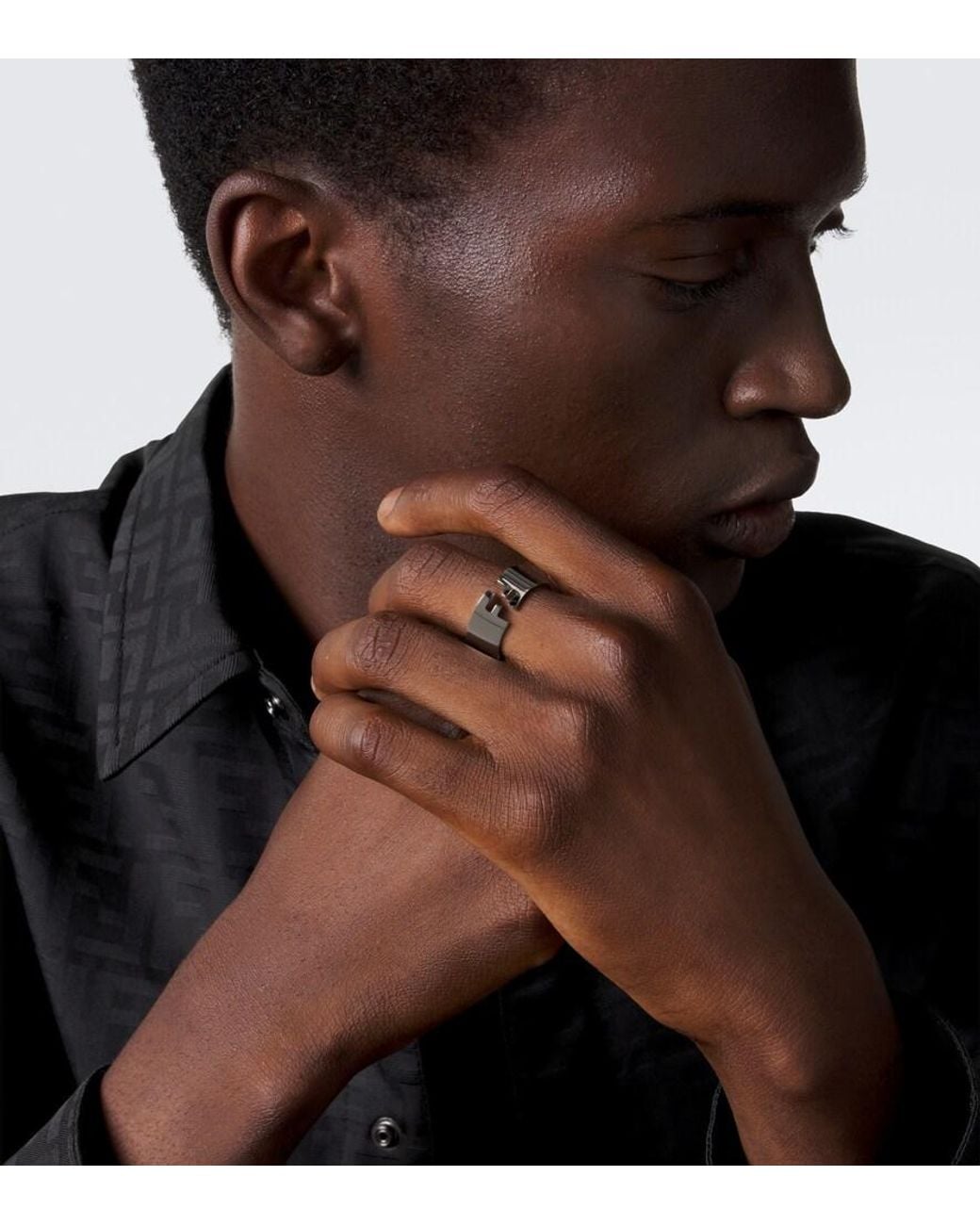 Fendi Ring Ff in White für Herren