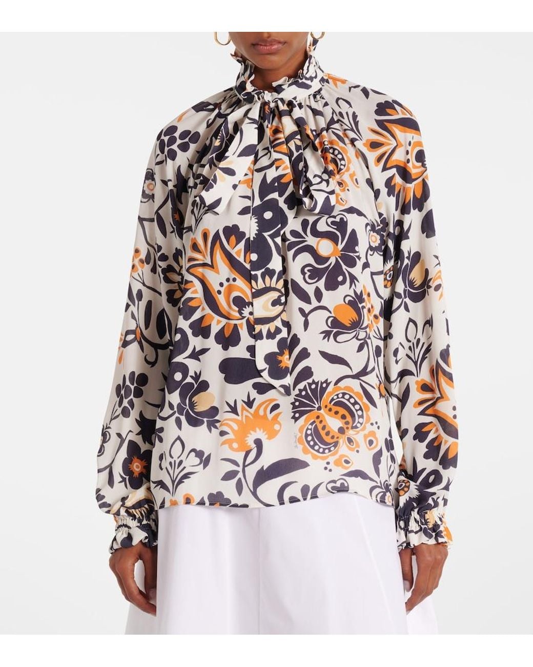 LaDoubleJ White Cerere Jacquard Blouse
