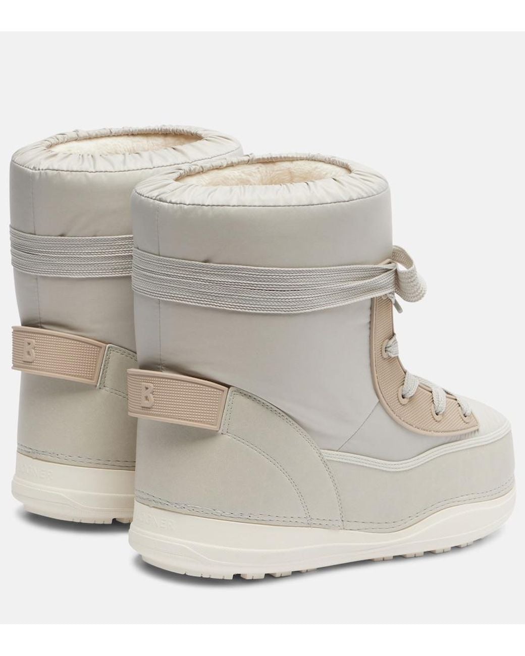 Bogner White La Plagne Lace-Up Snow Boots
