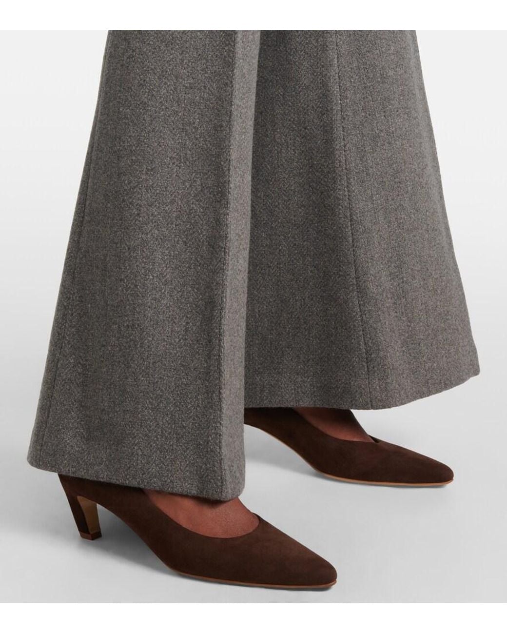 Gabriela Hearst Brown Peggy 50 Suede Pumps