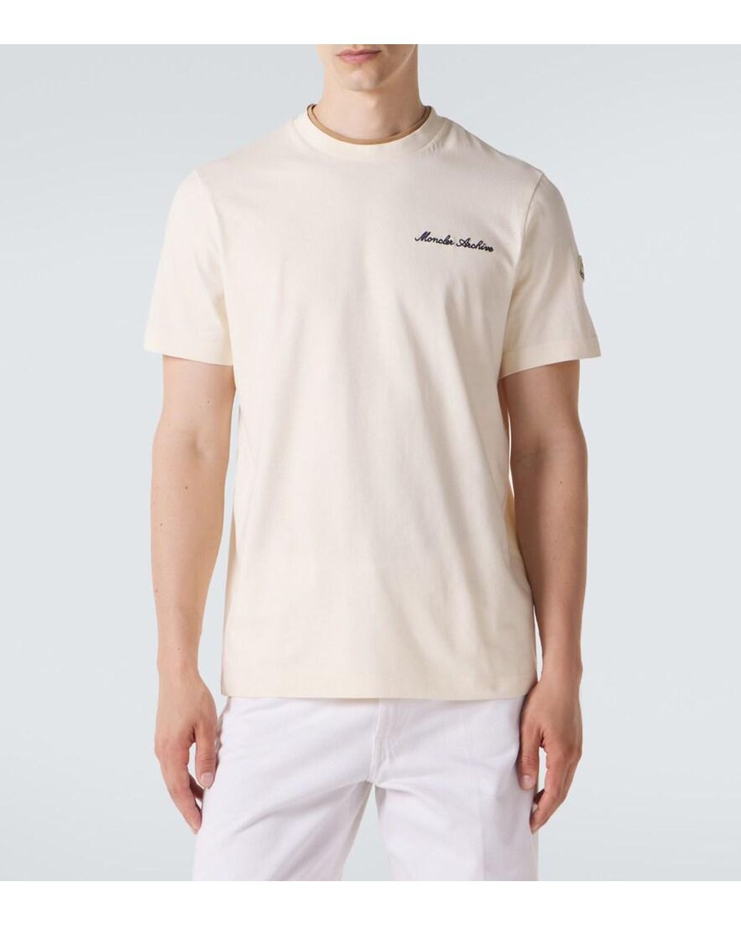 Moncler Natural Archivio Cotton Jersey T-Shirt for men