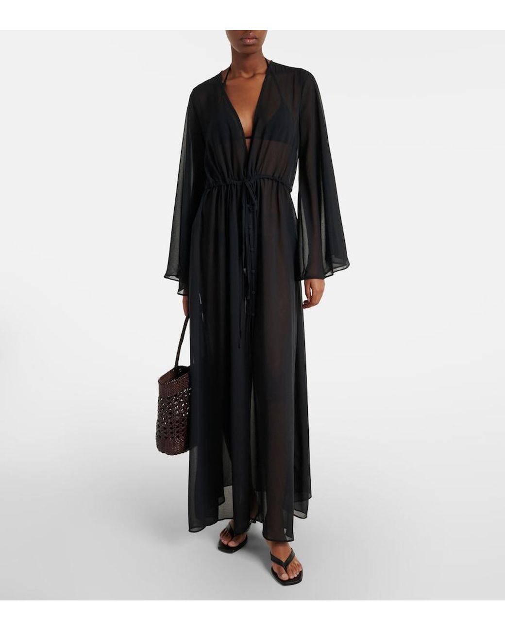 Alexandra Miro Black Betty Sheer Kaftan