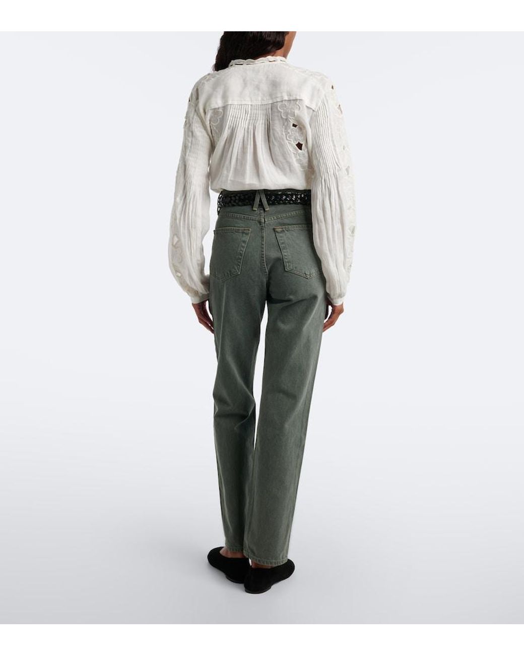 SLVRLAKE Denim Green London Straight Jeans