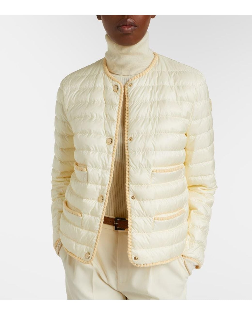 Moncler Natural Circaete Quilted Down Jacket