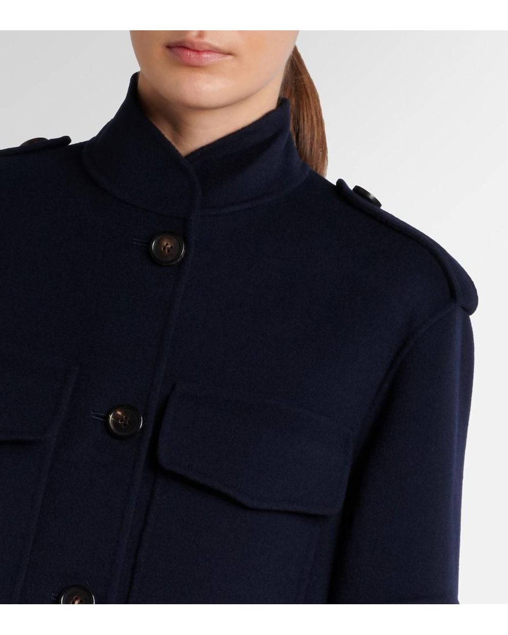 Max Mara Blue Free Virgin Wool Jacket