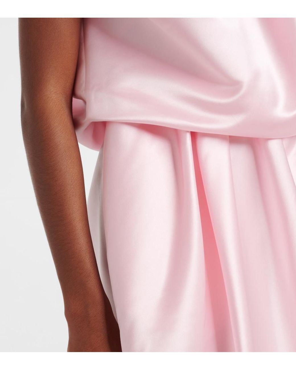 Top Drapeado De Saten Simone Rocha de color Pink
