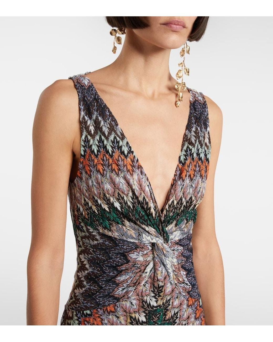 Missoni Multicolor Zigzag Lame Maxi Dress
