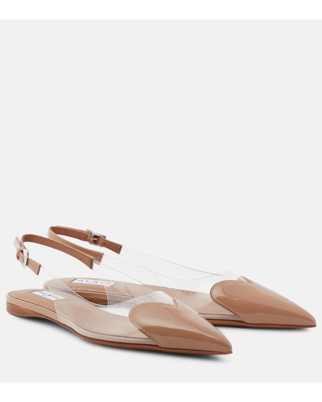 Alaïa Brown Le Coeur Flat Shoe