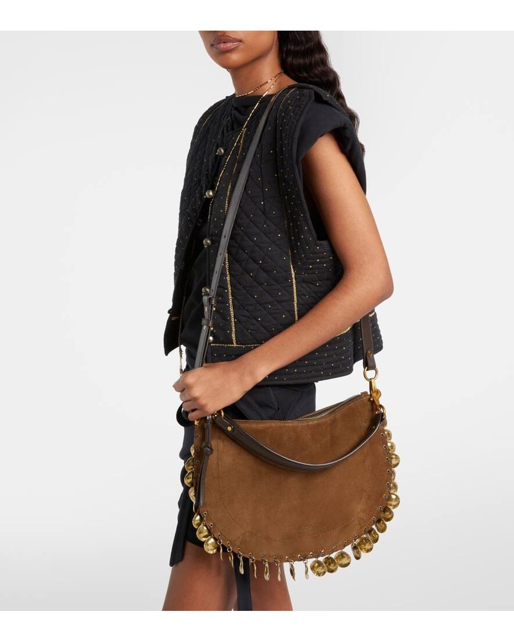 Isabel Marant Brown Oskan Soft Small Suede Crossbody Bag