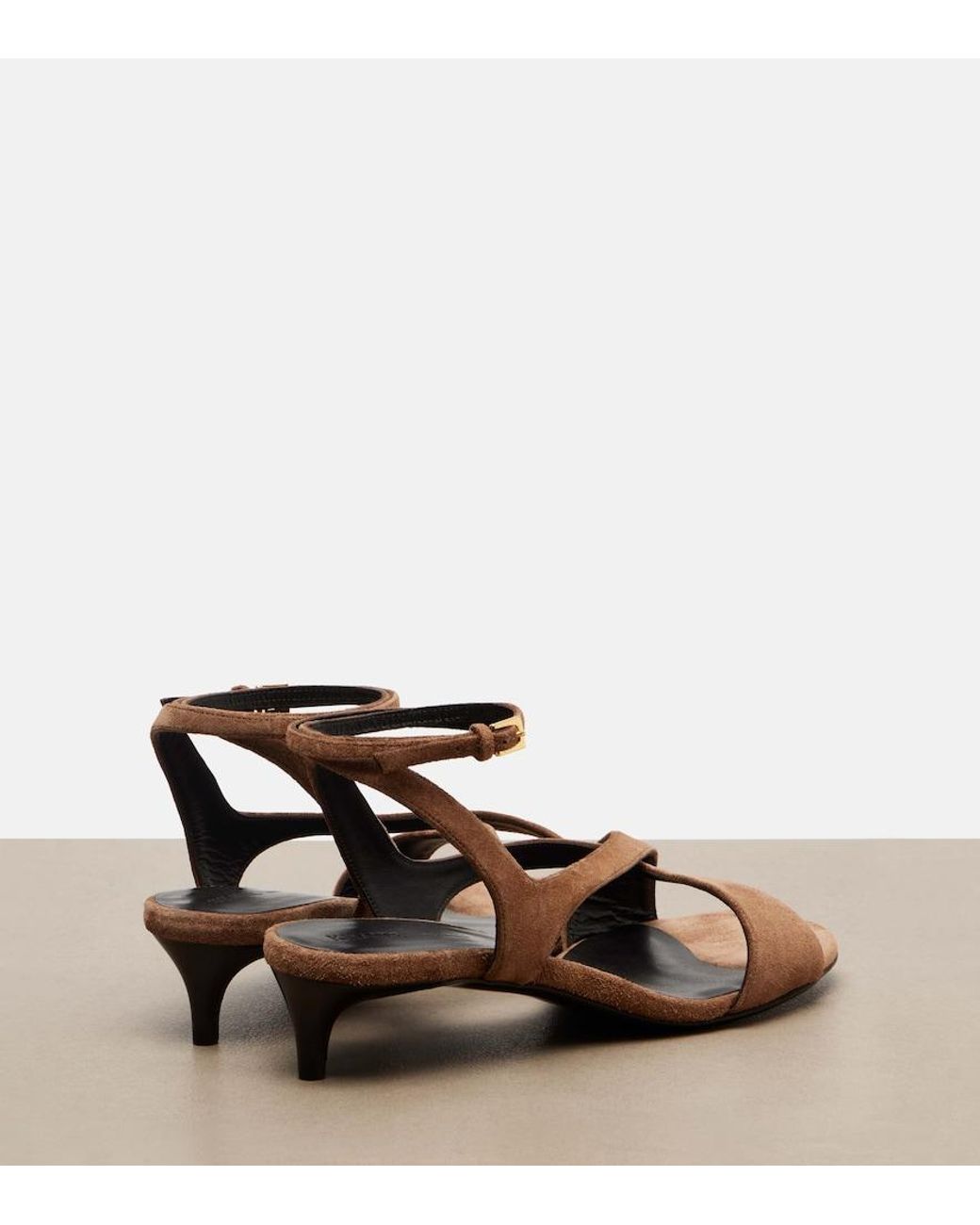 Khaite Brown Liria Suede Sandals