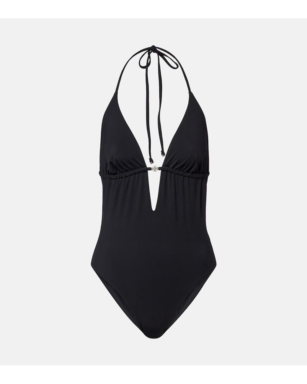 Tory Burch Blue Open-Back Swimsuit