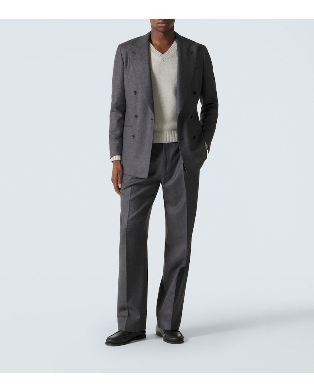 Saman Amel Anzughose Aus Wolle in Gray für Herren