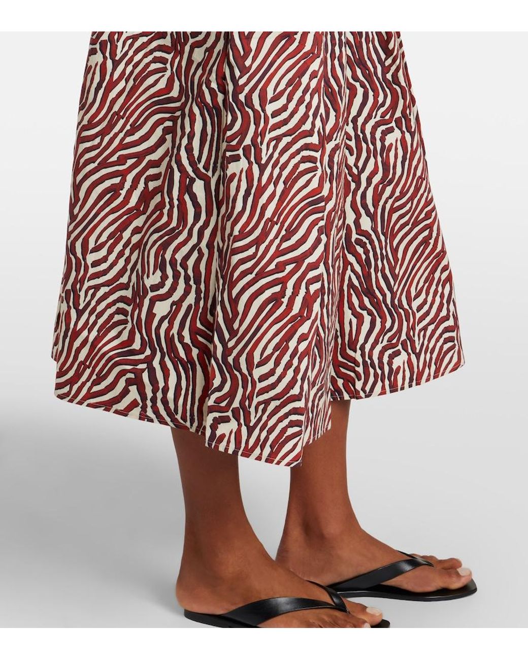Proenza Schouler Red Label Nessa Printed Cotton-Blend Midi Skirt