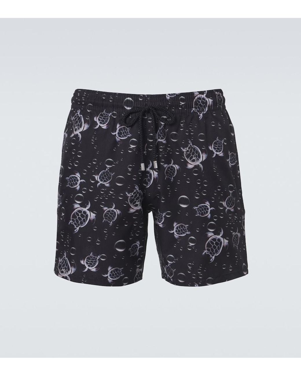 Vilebrequin Black Mahina Printed Swim Trunks for men