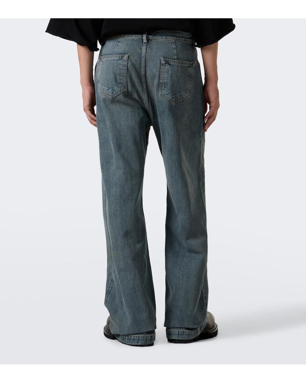 Rick Owens Gray Drkshdw Geth Wide-Leg Jeans for men
