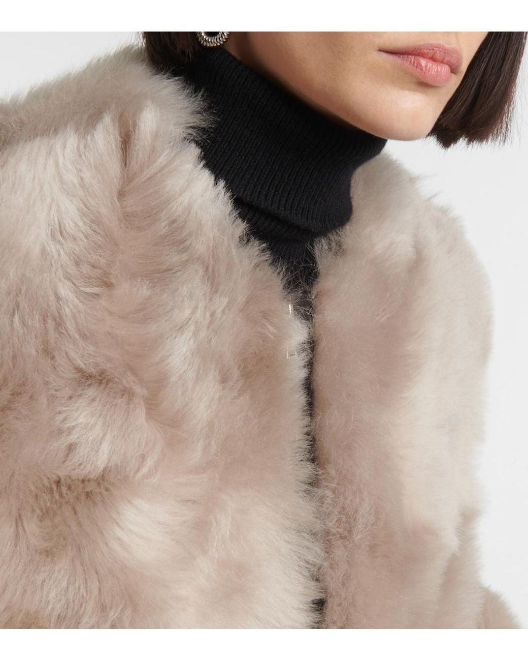 Nour Hammour Natural Dianne Shearling Jacket