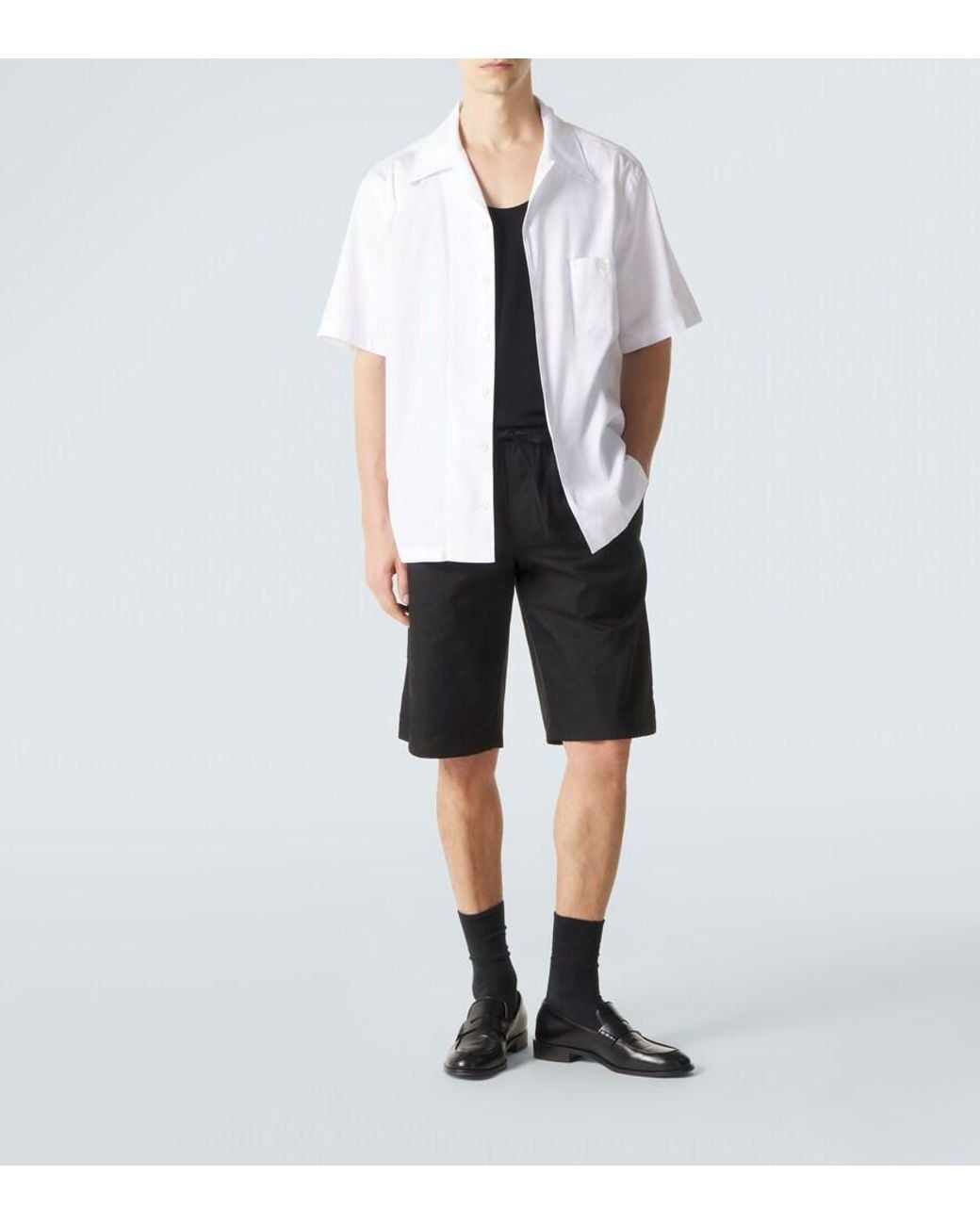 Dolce & Gabbana Black Dg Cotton Bermuda Shorts for men
