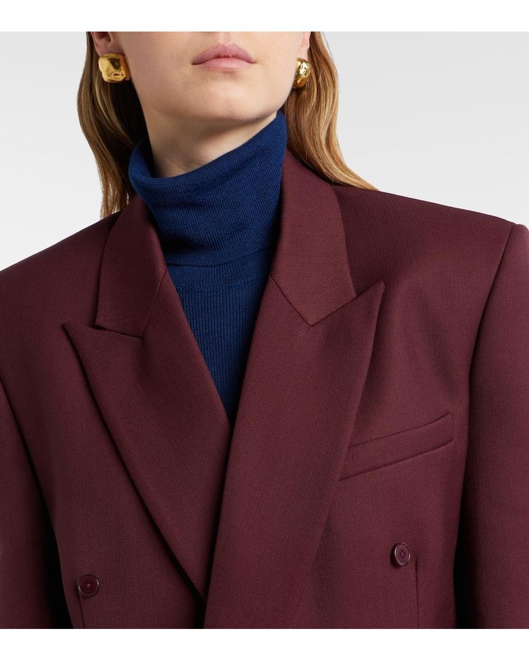 Frankie Shop Red Monterey Double-Breasted Blazer