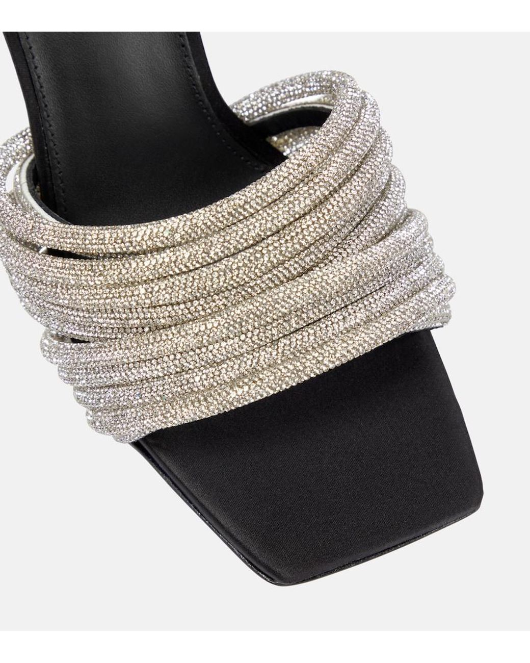 Jonathan Simkhai Black Lena Crystal-Embellished High Sandals