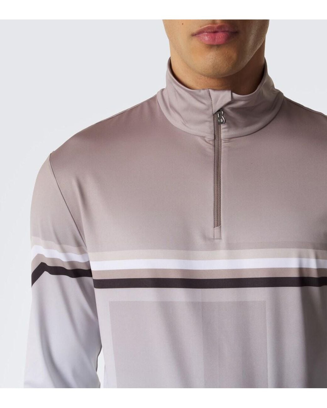 Bogner Purple Verti Printed Ski Top for men