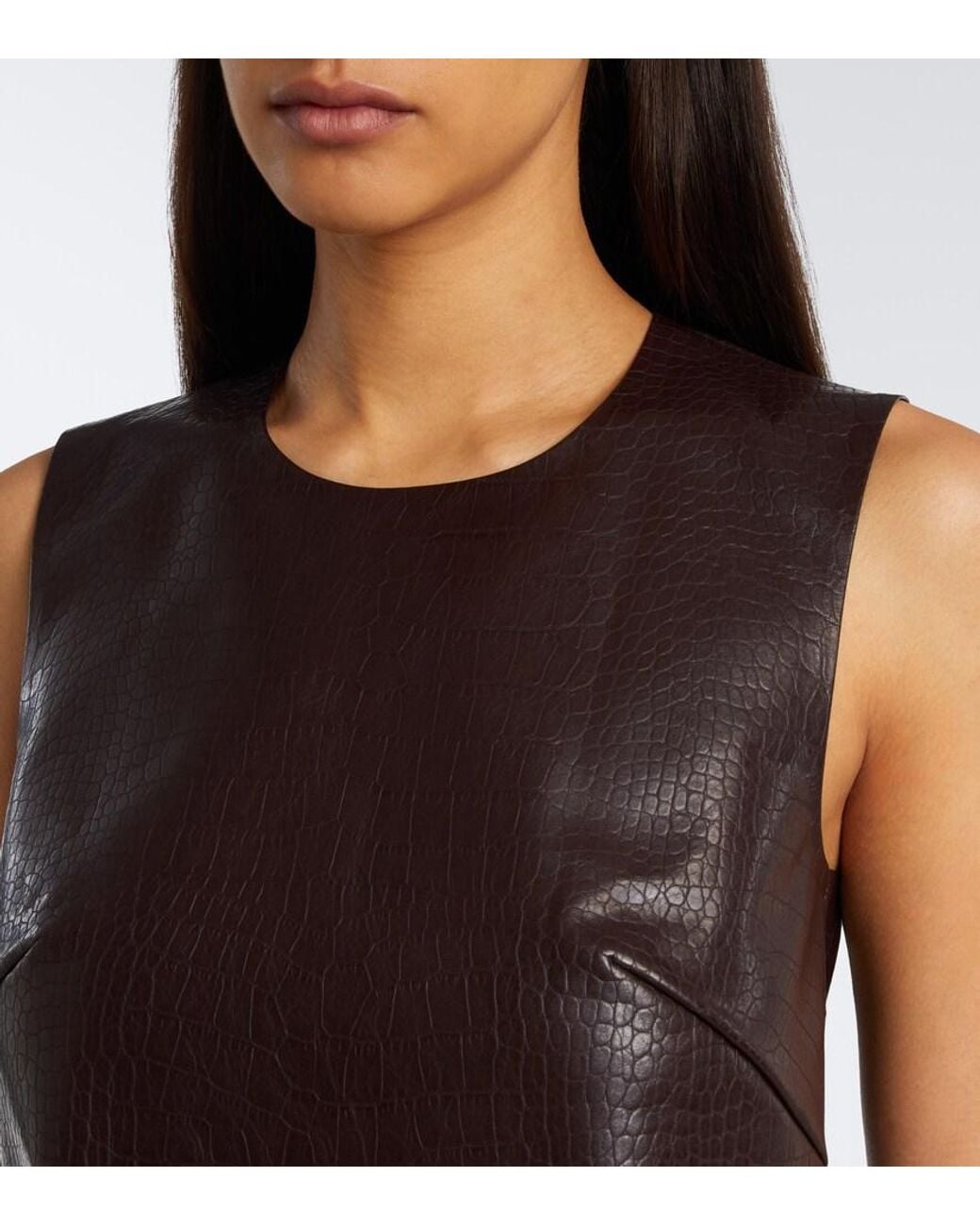 Wolford Black Croc-Effect Top