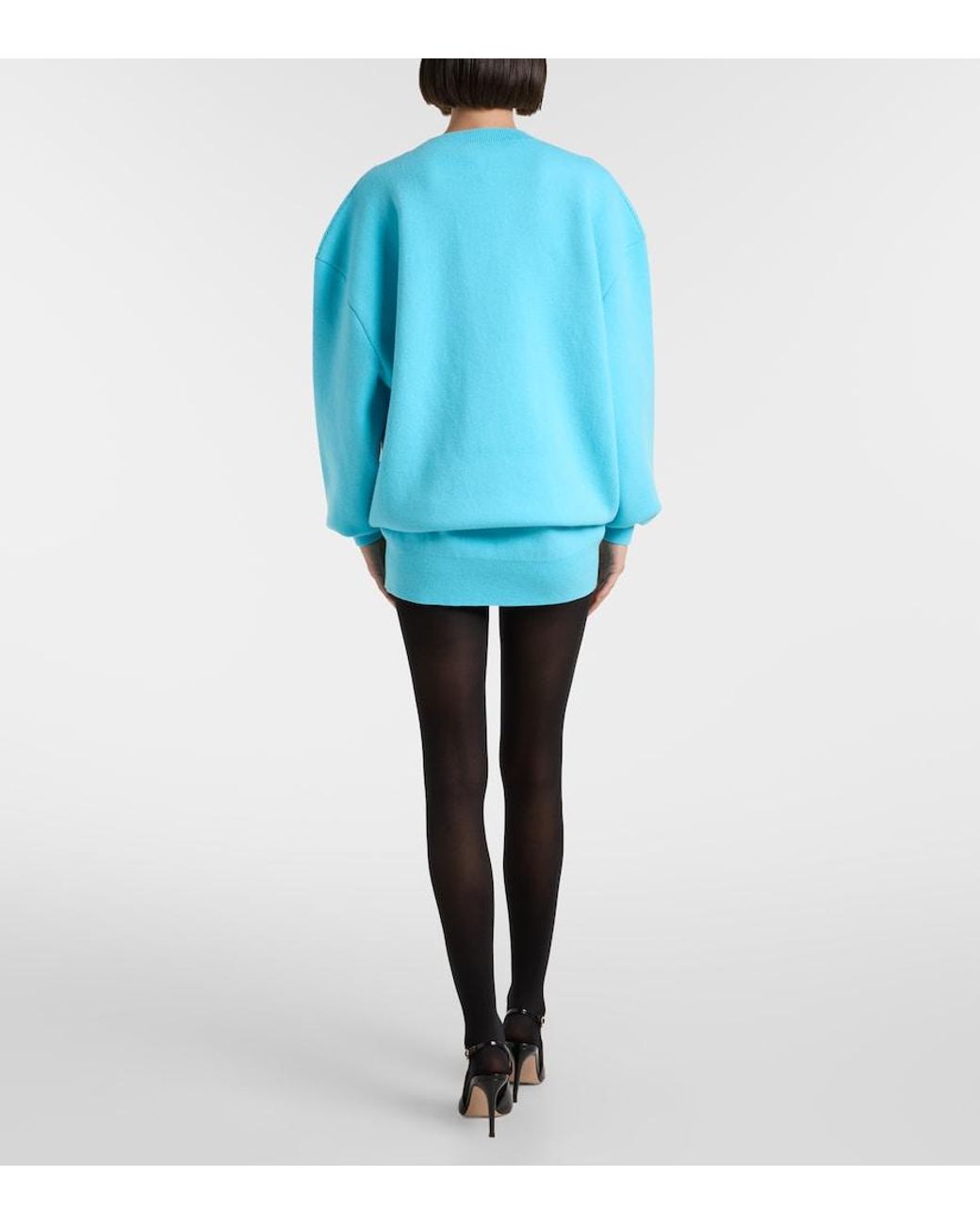 Tom Ford Blue Wool And Cashmere-Blend Sweatshirt Dress