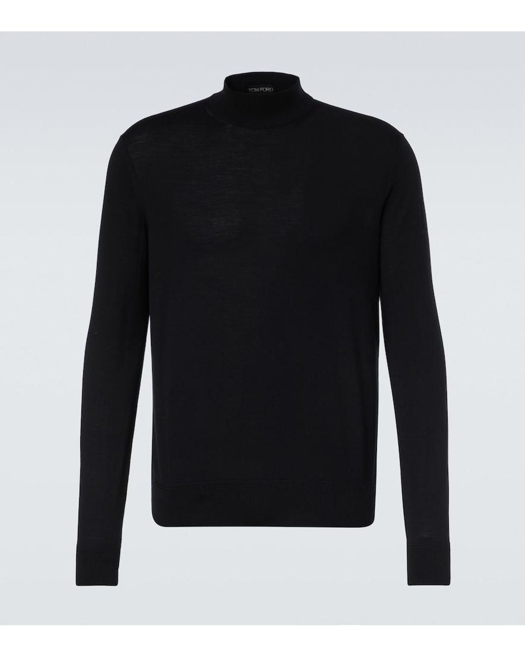 Tom Ford Black Wool Turtleneck Sweater for men